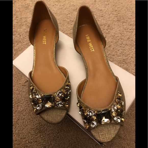 Nine West Shoes - BNIB - Nine West Jeweled Wedges - 7M